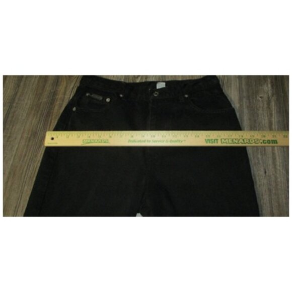 Vintage Women CK Calvin Klein Black Jeans High Rise Size 8 Msre 28x28 - Picture 7 of 13